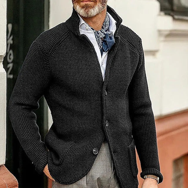 Arvid Herre Strikket Cardigan med Knapper