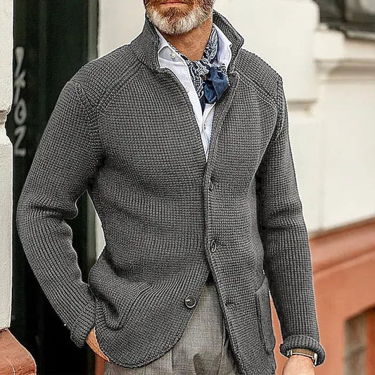 Arvid Herre Strikket Cardigan med Knapper